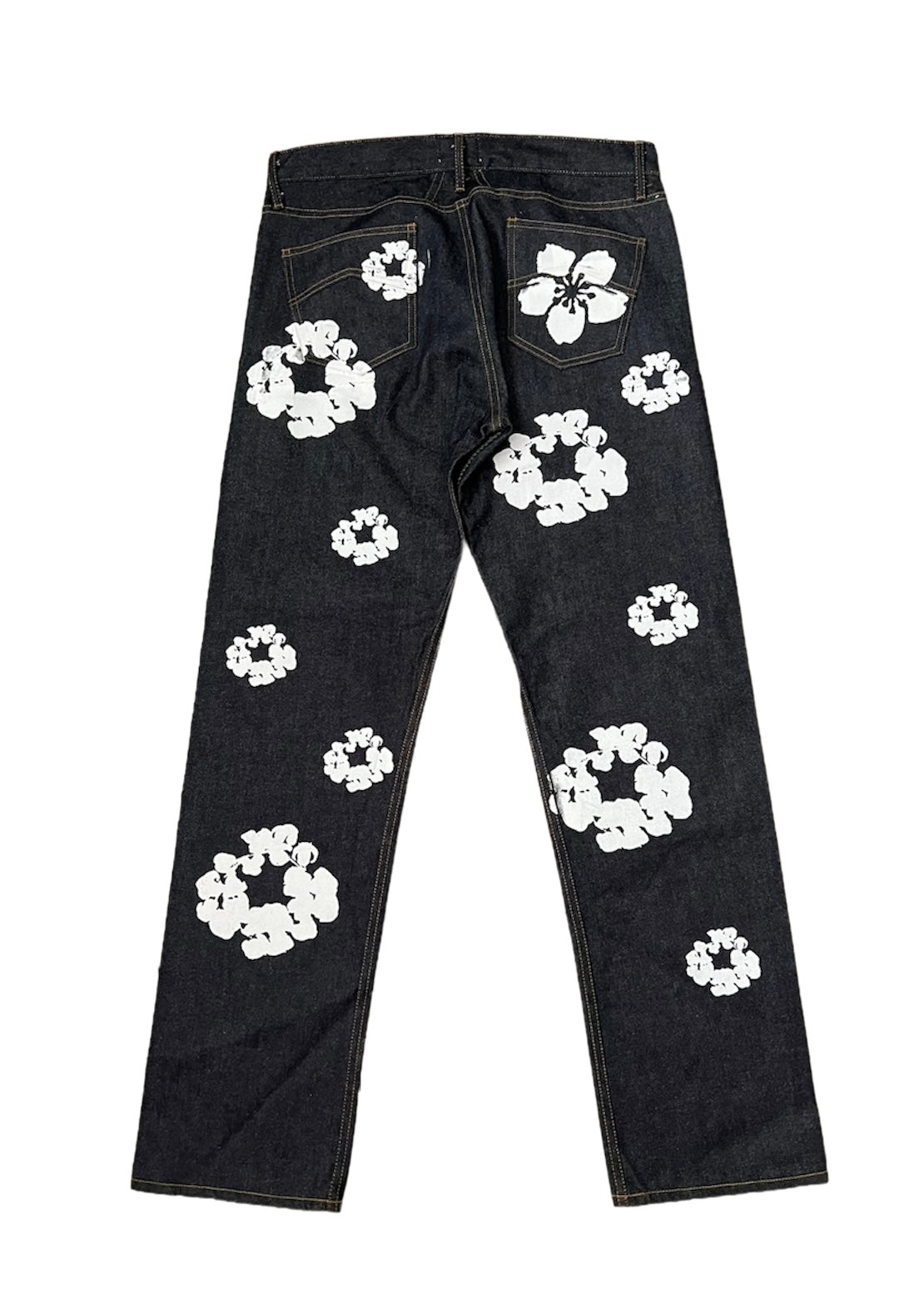 XHAIKARA FLOWER PRINTED RHUDE DENIM JEANS