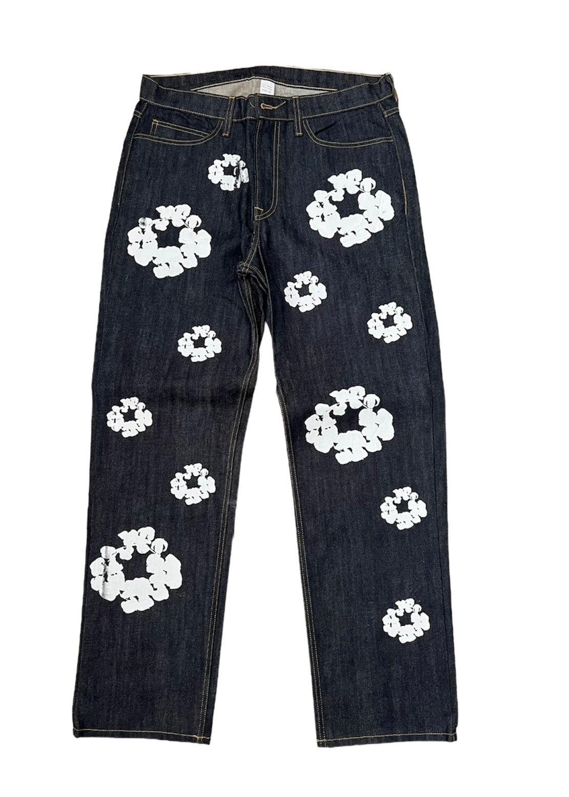 X HAIKARA FLOWER PRINTED DENIM JEANS TYPE 1